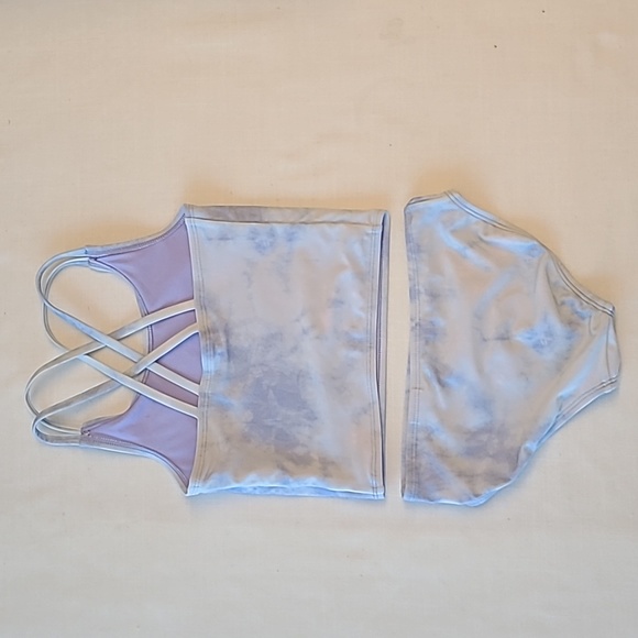 Gap Kids, girls size small, two-piece blue tie-dye, bathing suit. - Picture 2 of 4